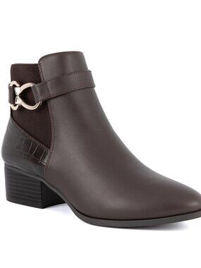 Jones New York Women's Nadine Stacked Heel Ankle Booties 8M